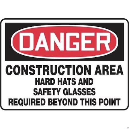 Accuform OSHA DANGER Safety Sign CONSTRUCTIO MPPE044XT MPPE044XT